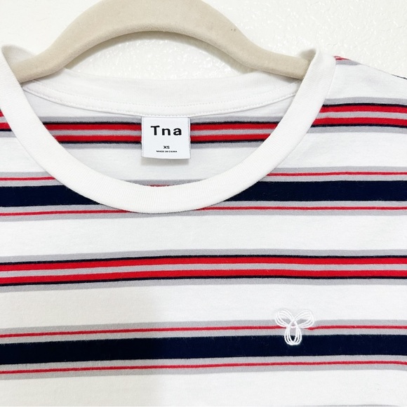 Aritzia TNA Mainland Short Sleeve Striped T-Shirt Size XS - Picture 4 of 7